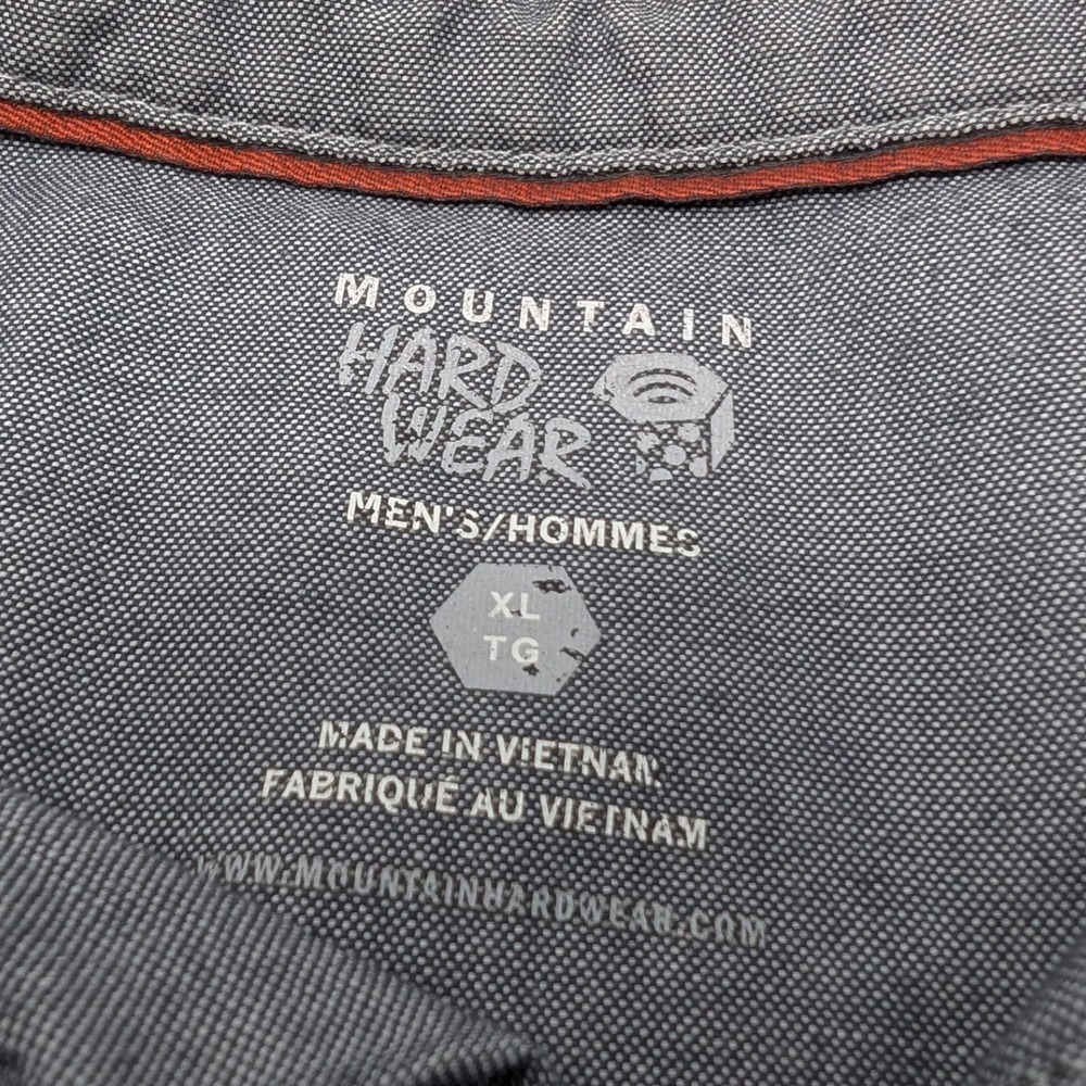 Mountain Hardware Men's XL Gray Breathable Trail Short Sleeve Button Up Shirt - Picture 3 of 14